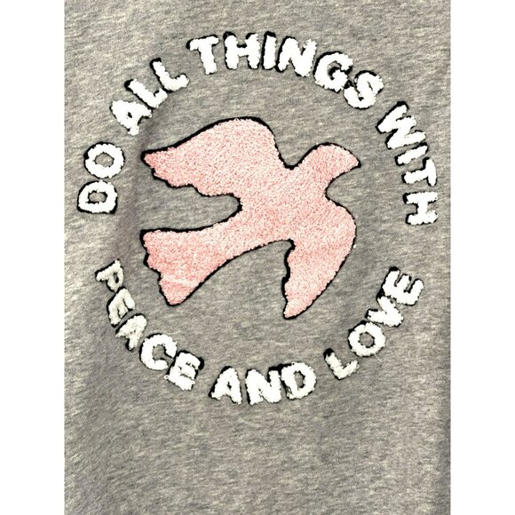 Spiritual Ganster Oversized Peace & Love Sweatshirt Size Small NWT - Picture 2 of 4